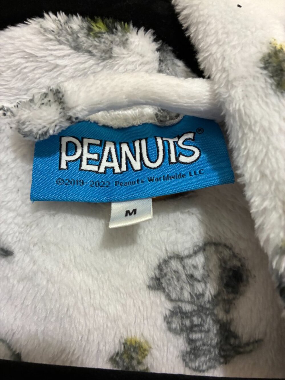 Peanuts Snoopy Halloween Plush Fleece Cardigan Sz M Pumpkin Ghost Hooded - Picture 3 of 5